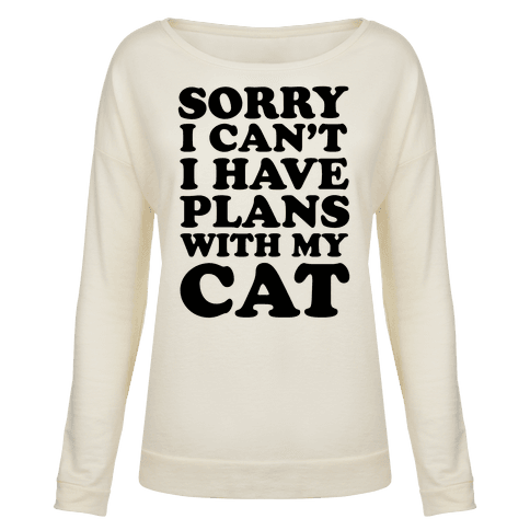 Cat Plans Pullover Sweatshirt