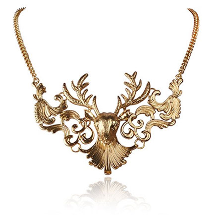 Reindeer statement necklace