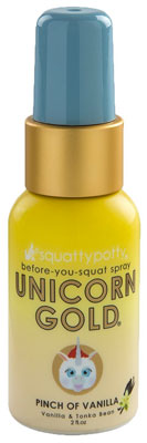 Squatty Potty Unicorn Gold Toilet Spray, Pinch Of Vanilla, 2 Ounce
